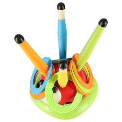 Športová hra na obratnosť pre deti skákanie cez švihadlo cieľový hod ladybird launcher 3v1