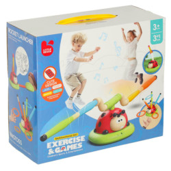 Športová hra na obratnosť pre deti skákanie cez švihadlo cieľový hod ladybird launcher 3v1