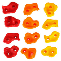 Lezecké skaly lezecké úchyty pre deti farebné 20 ks + skrutky