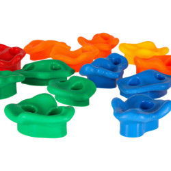 Lezecké skaly lezecké úchyty pre deti farebné 20 ks + skrutky