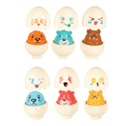 Vzdelávacie puzzle zodpovedajúce tvarom vajíčok montessori zvieratá 6 ks