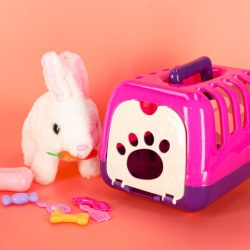 Plyšový králik mrkva chodí pohybuje ušami