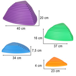 Senzorická dráha riečne kamene pre tréning rovnováhy podlaha je láva hra 11 prvkov farebné