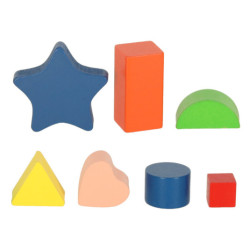 Vzdelávacia drevená veža triedička tvarov, ktorá sa učí počítať 71cm XXL