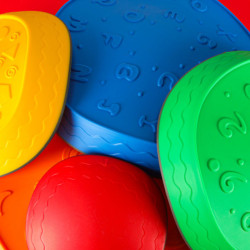 Senzorická cesta riečne kamene pre rovnováhu školenia podlaha je láva hrať 5ks