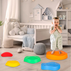 Senzorická cesta riečne kamene pre rovnováhu školenia podlaha je láva hrať 5ks