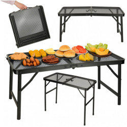 Turistický stôl LUARO kempingový skladací stôl 80 x 40 x 66 x 37 cm