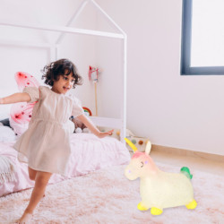 Detský skákací mostík s pumpou s gumovým jednorožcom