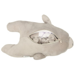 Cestovný vankúš 2v1 na krk do lietadla do auta medvedík maskot