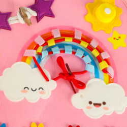 Senzorické zmyslové montessori manipulačné dosky na batoh ružové