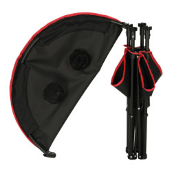 Cestovný skladací stolík s krytom čierny