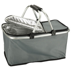 Tepelný skladací piknikový kôš sivý