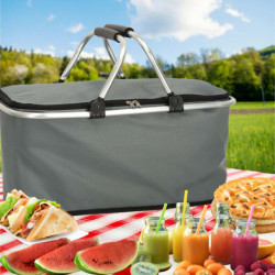Tepelný skladací piknikový kôš sivý