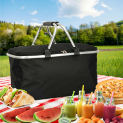 Tepelný skladací piknikový kôš čierny