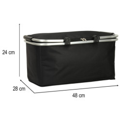 Tepelný skladací piknikový kôš čierny