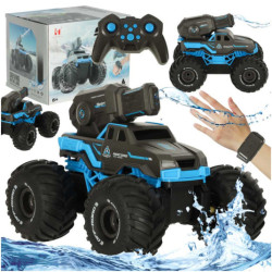 RC auto jazdiace na vode vodotesné modré