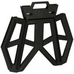 Skladacia stolička Turistická stolička čierna Prenosná kempingová stolička 39,5 cm čierna