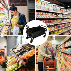 Plážový nákupný vozík skladací turistický vozík otočný 360 teleskopická rukoväť