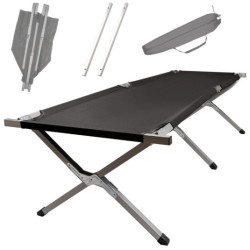 Skladacia turistická posteľ canada black 150kg