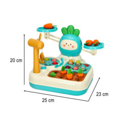 Roztomilá interaktívna hračka mrkva 4v1 modrá