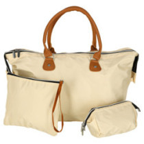 Dámska multifunkčná cestovná taška na kočík pre mamičky béžová