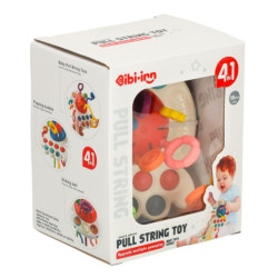 Montessori senzorická hračka pre bábätká šnúrky gombíky korálky