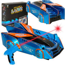 RC laserom ovládané nástenné modré laserové auto