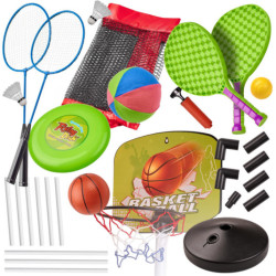 Športový set 5v1 bedminton basketbal volejbal tenis frisbee
