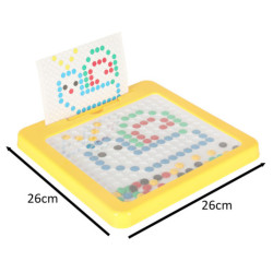Magnetická tabuľa montessori bodky žltá