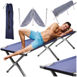 Skladacia poľná posteľ turistická kanoe nie modrá