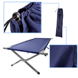 Skladacia poľná posteľ turistická kanoe nie modrá