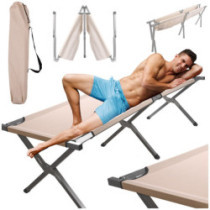 Skladacia turistická poľná posteľ kanada khaki