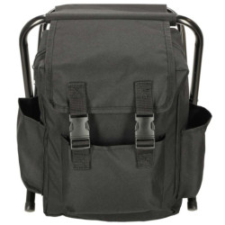 Rybárske turistické kreslo bez operadla čierne