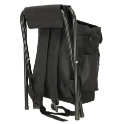 Rybárske turistické kreslo bez operadla čierne