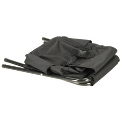 Rybárske turistické kreslo bez operadla čierne