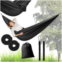 Kempingová hojdacia sieť cestovná hojdacia sieť 270cm čierna