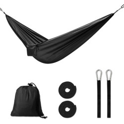 Kempingová hojdacia sieť cestovná hojdacia sieť 270cm čierna