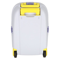 Detský cestovný kufor na kolieskach na príručnú batožinu žltý