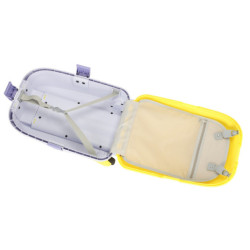 Detský cestovný kufor na kolieskach na príručnú batožinu žltý