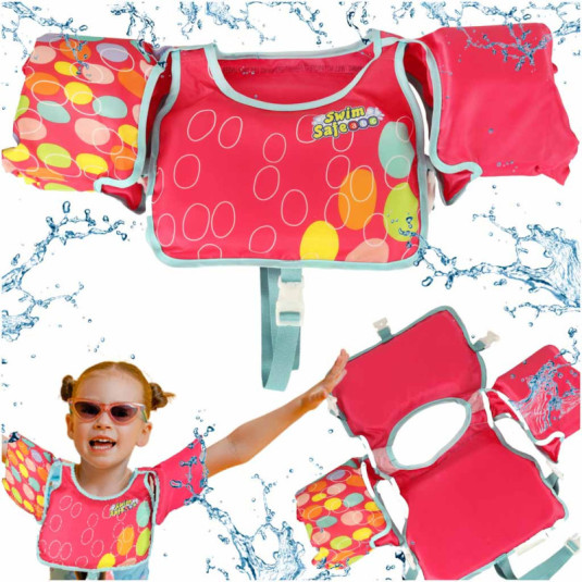 AQUASTAR Ružová plavecká vesta s rukávmi