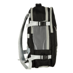 Cestovný batoh do lietadla vodotesný USB kábel 45x16x28cm čierny