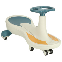 Gravitačná horská dráha svietiace LED kolesá s hrajúcou hudbou 76 cm modrá a biela max. 120 kg