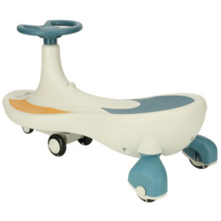 Gravitačná horská dráha svietiace LED kolesá s hrajúcou hudbou 76 cm modrá a biela max. 120 kg