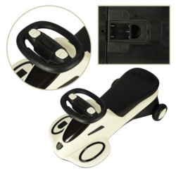 Gravitačná kolobežka svietiace LED kolieska s prehrávaním hudby kolobežka 74cm béžová/čierna max. 100kg