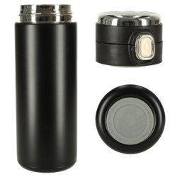 Termohrnček s náustkom LED termoska 420ml čierny