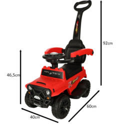 Jazda terénnym autom so zvukom a svetlami červená