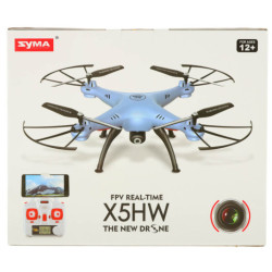 Syma X5HW 2,4GHz RC dron Wi-Fi kamera modrá