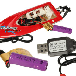 RC loď na diaľkové ovládanie FT008 červená