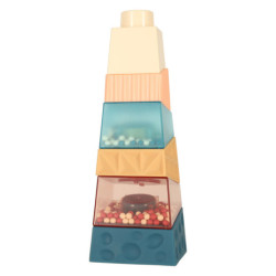 Montessori vzdelávacia pyramídová senzorická veža s loptičkami