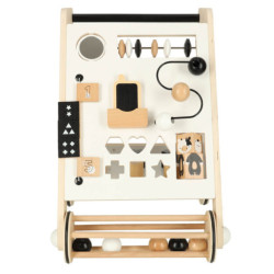 Vzdelávací drevený kočík s triedičkou